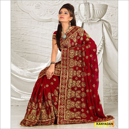Antique Work Georgette Saree