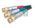 3 BNC Plug to 3 BNC Plug Cord Low Noise Digital Cable - 5 Meters