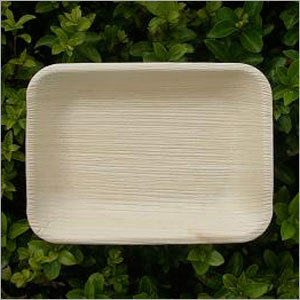 Biodegradable Areca Leaf Plate - Areca Leaf Material, Rectangular Shape, Lightweight | Eco-Friendly, Odorless, Hygienic, Durable, Food Safe, Disposable