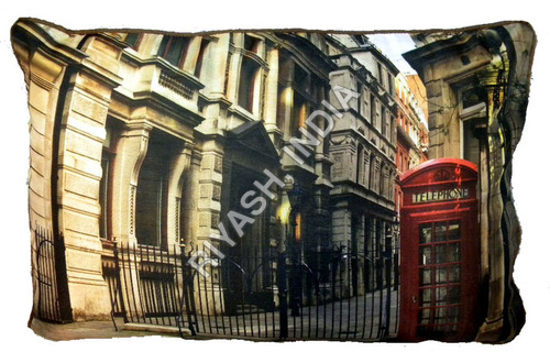 Telephone Booth Image Print Cushion