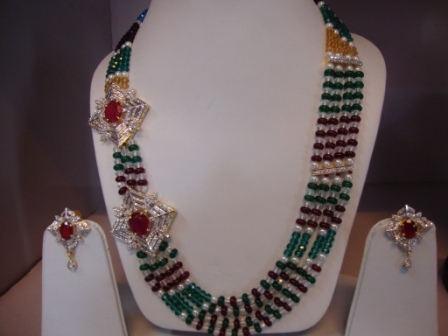 Multi Color Side Pendant Necklace By SHRI AMBIKA UDYOG