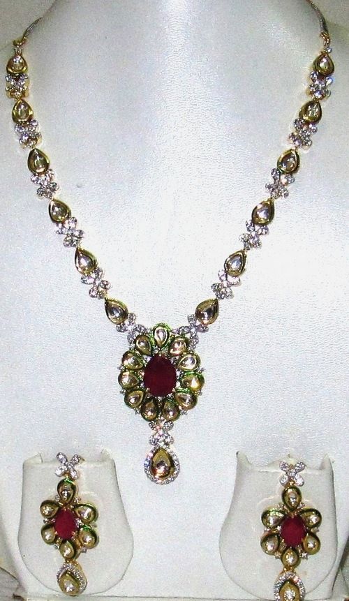 Designer Cubic Zirconia Necklace Set