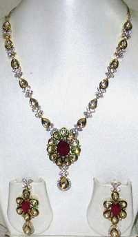 Designer Cubic Zirconia Necklace Set - Super Fine Quality Stones, Fast Shipping & Payment Options Available