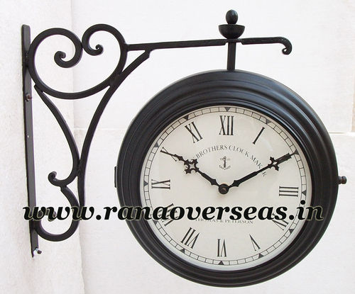 Double Sided Hanging Clock