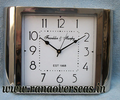 Silver New Look New Design Metal Clock In 15 X 11 Inches.