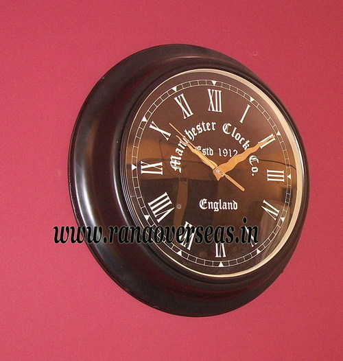 Antique Look Wall hanging Iron Metal Clock in 16 Inches