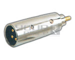 XLR 3 Pin Mic Male to RCA Male Adapter - Metal, Gold Plated, 50-100mm | Signal Transfer, Reliable, Durable