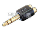 TRS P-38 Stereo Male to 2 RCA Female Adapter