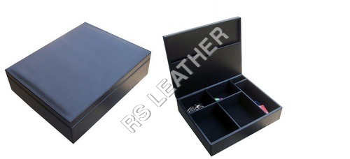 Leatherette Black Stationery Box
