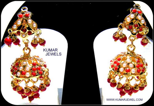 CORAL JHUMKIS