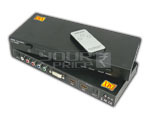 Multi Function Home Theater Switcher with Remote HDMI + DVI + YPbPr to HDMI Convertor