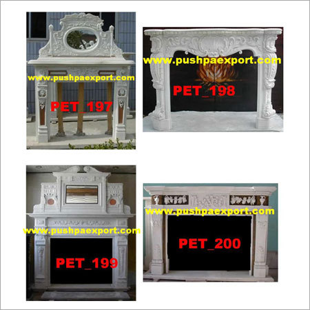 White Marble Stone Fire Place White Marble Stone Fire Place