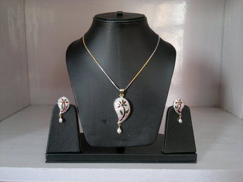 CZ Designer Pendant Set