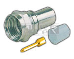 'F' CONNECTOR CRIMPING TYPE WITH PIN FOR RG-58 CABLE