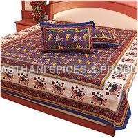 Sanganeri Print Cotton Bed Sheet