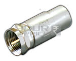 'F' Plug to RF Plug Connector (Pin Gold Plated)