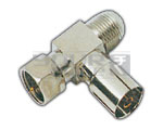 'T' CONNECTOR 1 'F' SOCKET TO 1 'F' PLUG AND 1 RF SOCKET