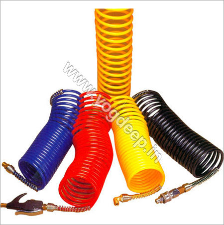 Retractable Nylon Coiled Hoses - Durable Nylon Material, 50 Feet Length, Flexible Design - Ideal for Outdoor Use, Lightweight and Easy to Store