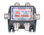 5 Way Splitter with Power Pass (Gold Plated Contact)