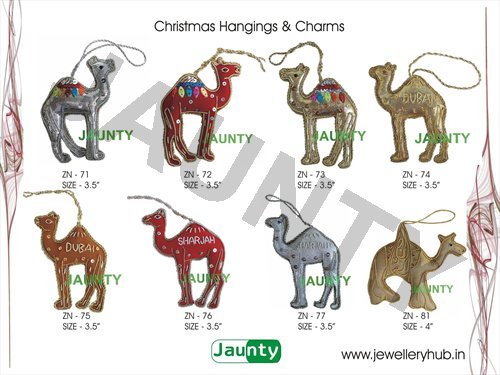 Christmas Hangings & Charms - Resin, 3-4 Inches, Brown | Decorative Accents, Attractive Design, Durable Material