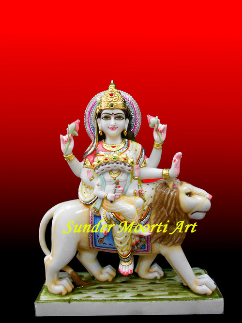 Marble Navdurga Statue