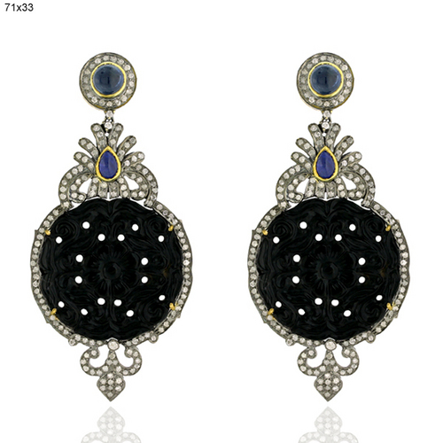 Carved Gemstone Earrings