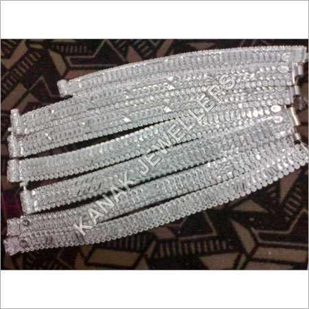 fancy Silver Anklets