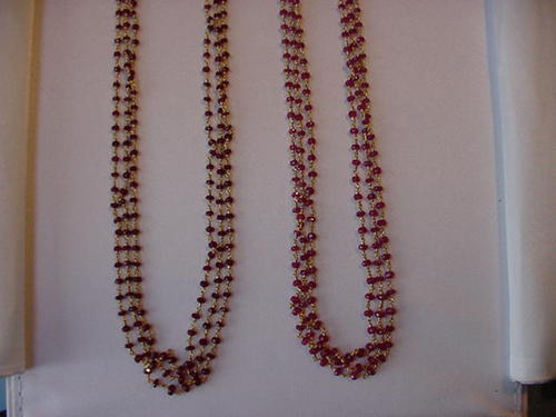 Natural Ruby Beaded Chain