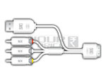 Apple Dock Connector 30 Pin To 3 Rca Male + Usb Type A Male Cable - 2 Meters