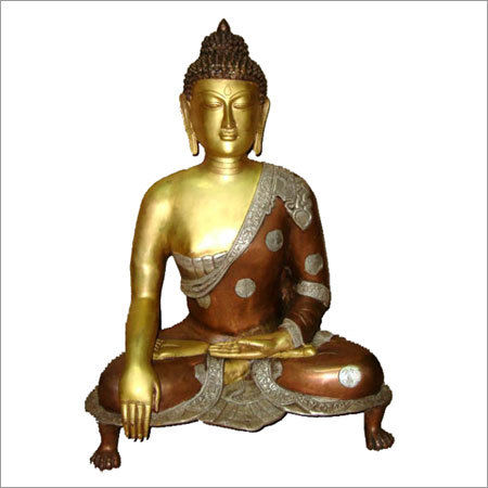 Brass Meditating Buddha Statue