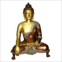 Brass Meditating Buddha Statue