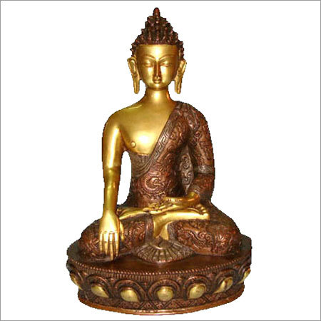 Sitting Antique Brass Buddha Statue