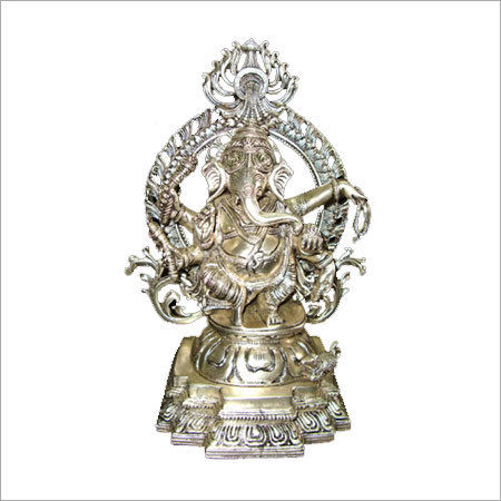 Gods Ganesh in white throne