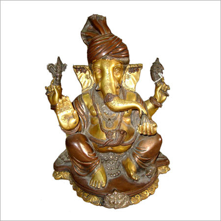 Sri Ganesh God Metal Base.