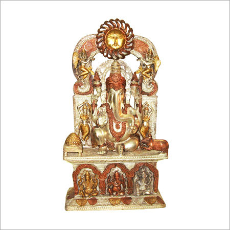 Deity Ganesha Surya Throne