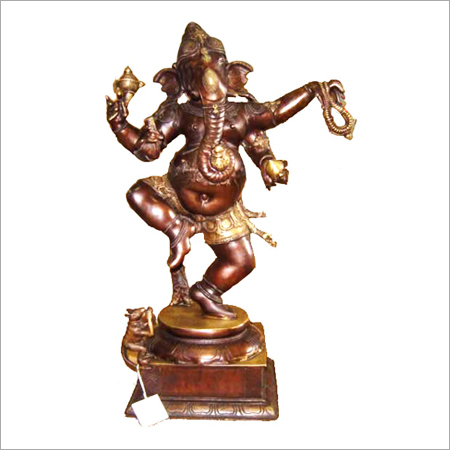 Dancing Bronze Ganesha Statue