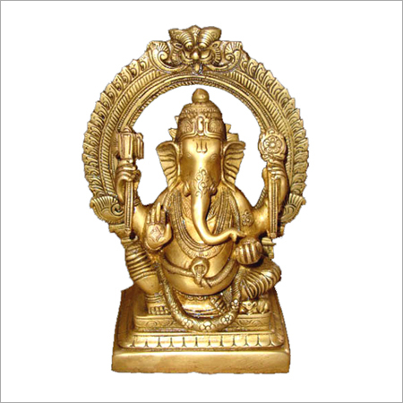 Durable Ganesha Sitting With Crafted Ring