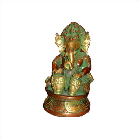 Durable Bronze Ganesha With Tabla