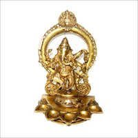 Ganesh 5 Diya Brass Statues