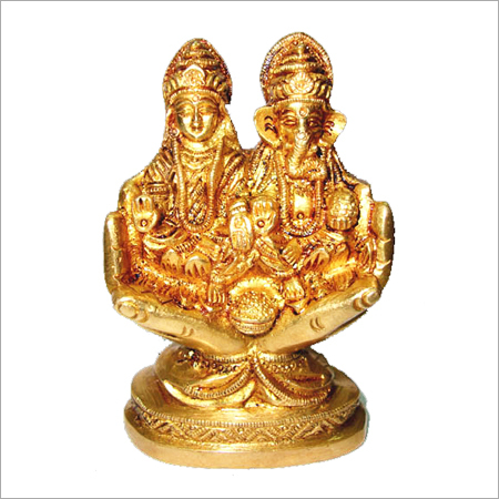 Laxmi Ganesh Sitting On Hand