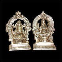 Silver Laxmi Ganesh Statues