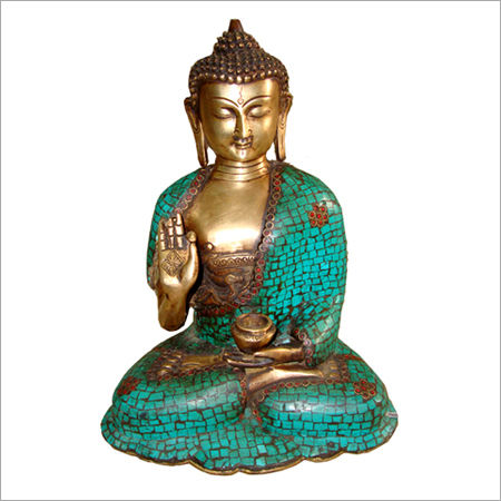 Sitting Stone Buddha Crafted