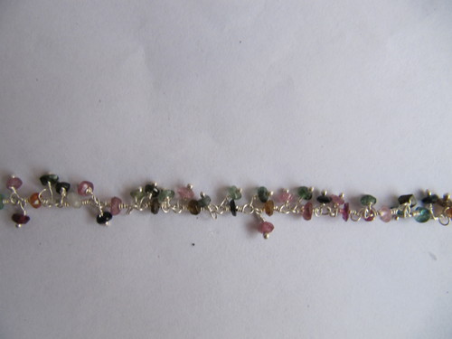 Multi Tourmaline Cluster Beads Chain