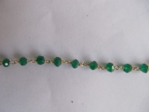 Vermeil Beaded Semi Precious Stone Chain