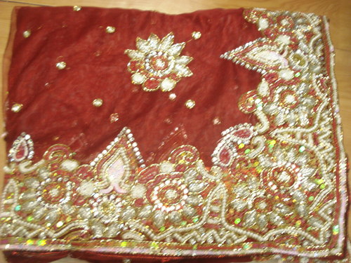 White Pearl Work Sarees