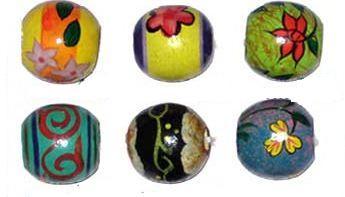 Wooden Painted Beads