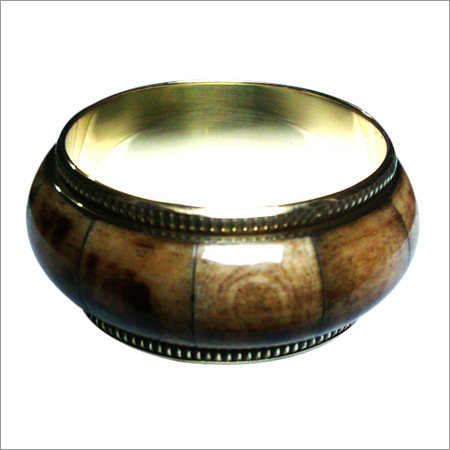 Bone Bangles With Brass Ring