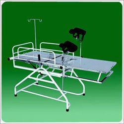 Obstetrics Labour Table - CRCA & SS, 183L x 68W x 76H cms, White | Pneumatic Adjustment, Adjustable Backrest, Trendelenburg Position, Side Railings