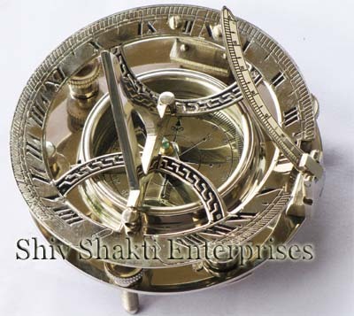 Nickel Sundial Compass