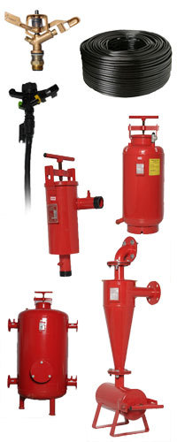 hydro cyclone and gravel filters.